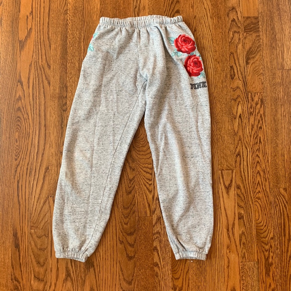SOLD PINK Victoria’s Secret Floral Sweatpants